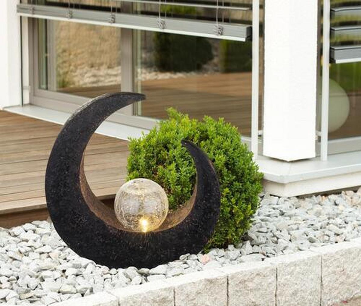 Solarleuchte 33469 - Klar/Schwarz, Design, Glas/Kunststoff (29,4/9/30,5cm) - Globo