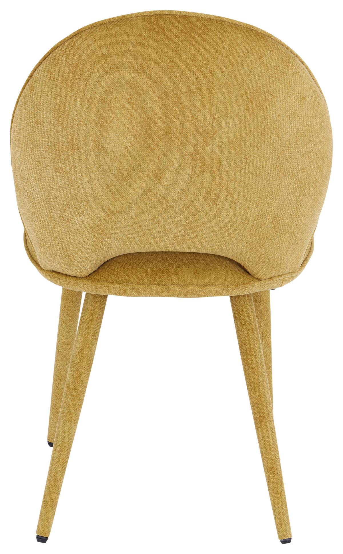 Stuhl Lavik - Gelb, MODERN, Holz/Textil (50/87/58,5cm) - Livetastic