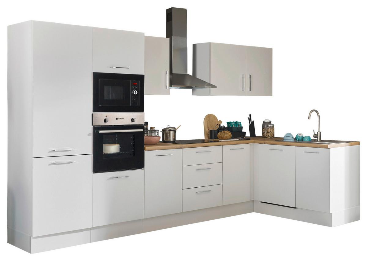 Eckküche Turin Weiss/Eiche Dekor 340x175 cm - Weiß/Eiche Artisan, Basics, Holzwerkstoff (340/175cm) - MID.YOU