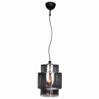 Hängeleuchte Ebbot H: 37 cm 1-Flammig, Rauchglas Anthrazit - Anthrazit, Design, Glas (27/37cm) - By Rydéns