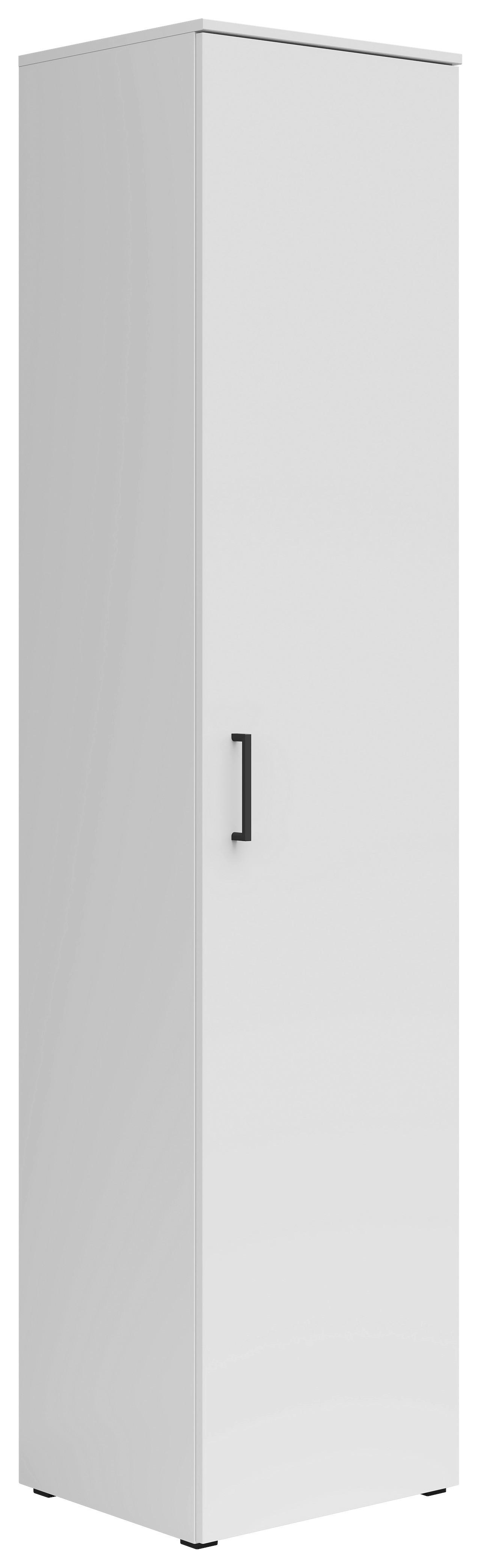 Skříň Cabinet, š: 45 cm - bílá/černá, Moderní, kompozitní dřevo/plast (45/195/40cm)