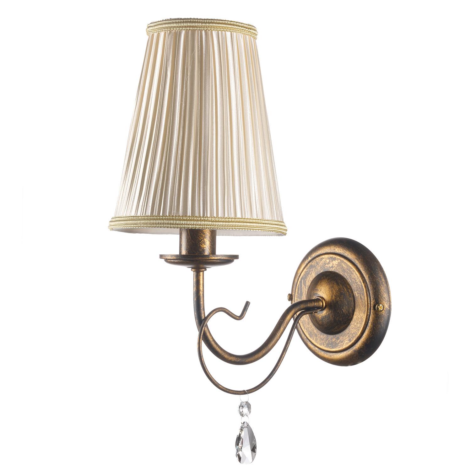 Wandleuchte Delia Cognac L: 15 cm 6w - Cognac, KONVENTIONELL, Glas/Textil (15/30/36cm)
