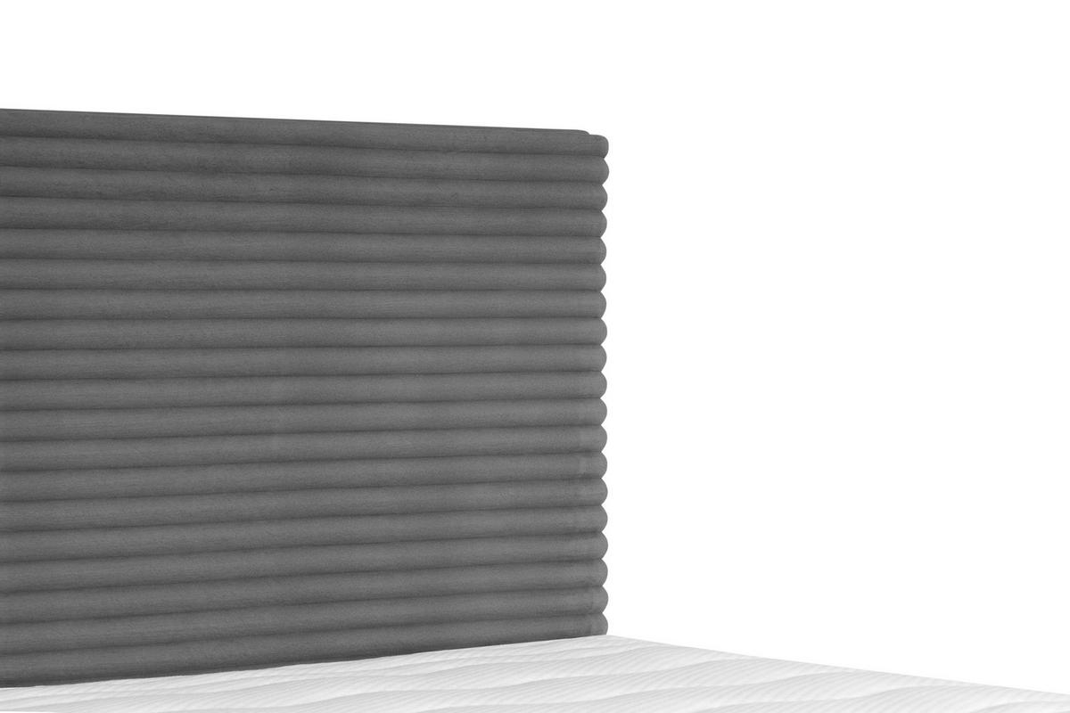 Boxbett Cordoba Dunkelgrau, Lf: 180x200 Cm - Dunkelgrau/Schwarz, Basics, Holz/Textil (180/200cm) - Livetastic