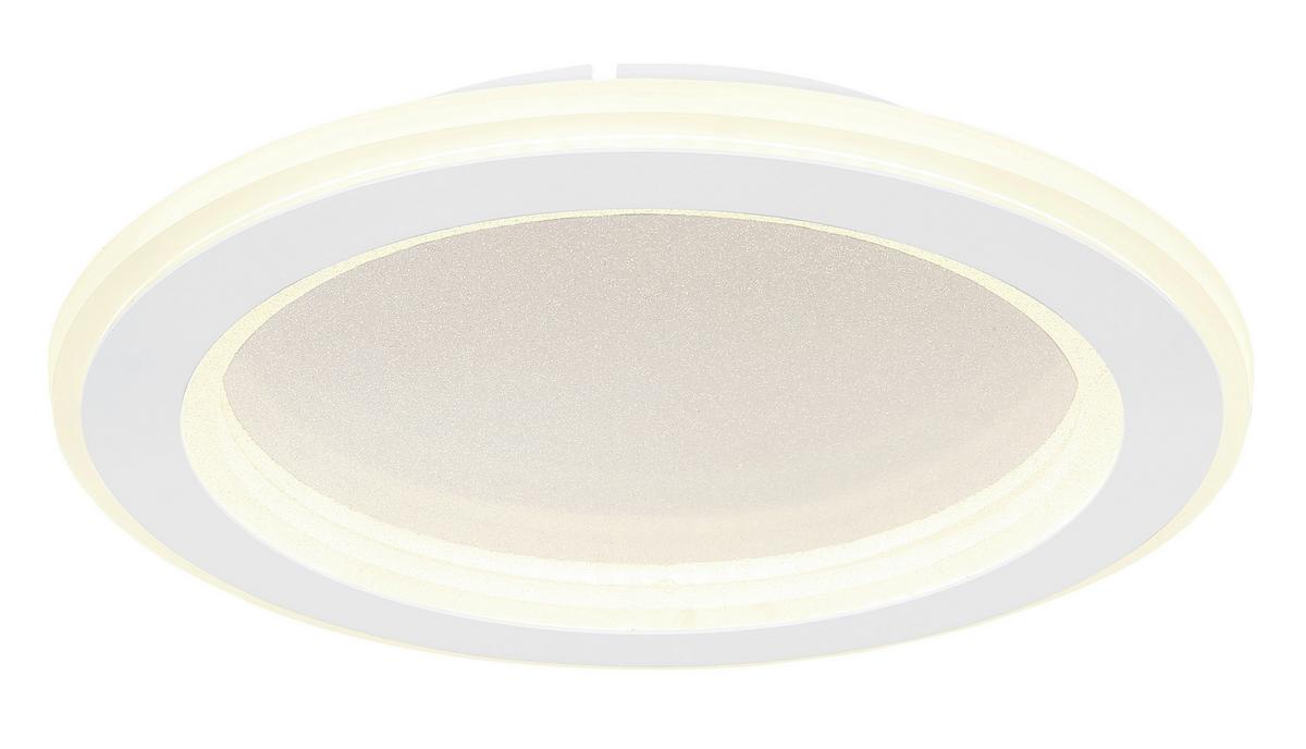 Led-deckenleuchte 48917-18 - Opal/Weiß, Design, Kunststoff/Metall (29,7/4,7cm) - Globo
