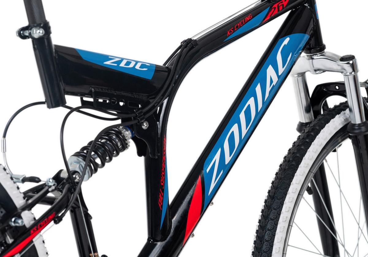 Mountainbike Fully 26 Zoll Zodiac 21 Gänge - Schwarz, Basics, Metall (180/70/100cm) - KS Cycling