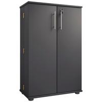 CD-Regal Engalo Anthrazit B: 60 cm - Anthrazit/Schwarz, Design, Holzwerkstoff (60/93/31cm) - MID.YOU