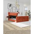 Boxspringbett mit Topper und Bettkasten 180x200 cm Medino - Rostfarben, KONVENTIONELL, Holz/Holzwerkstoff (180/200cm) - Luca Bessoni