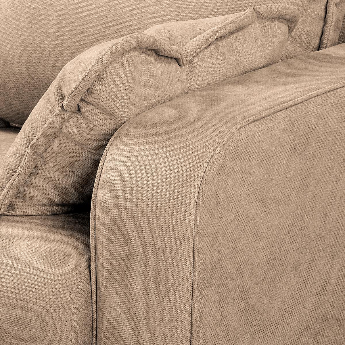 Ecksofa Beata Beige S: 150x230 cm - Wengefarben/Beige, Design, Textil (150/230cm) - Livetastic