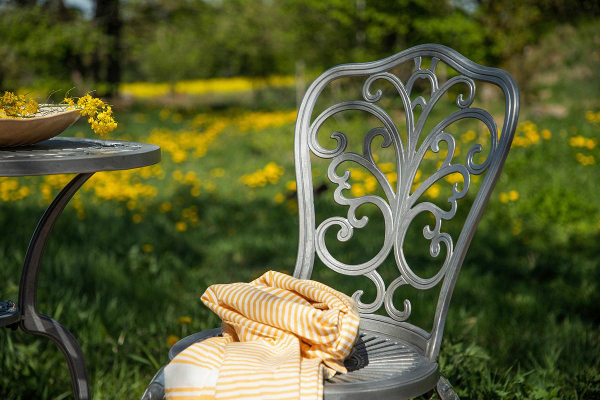 Balkonset Nandin - Silberfarben, KONVENTIONELL, Metall - Gardenson