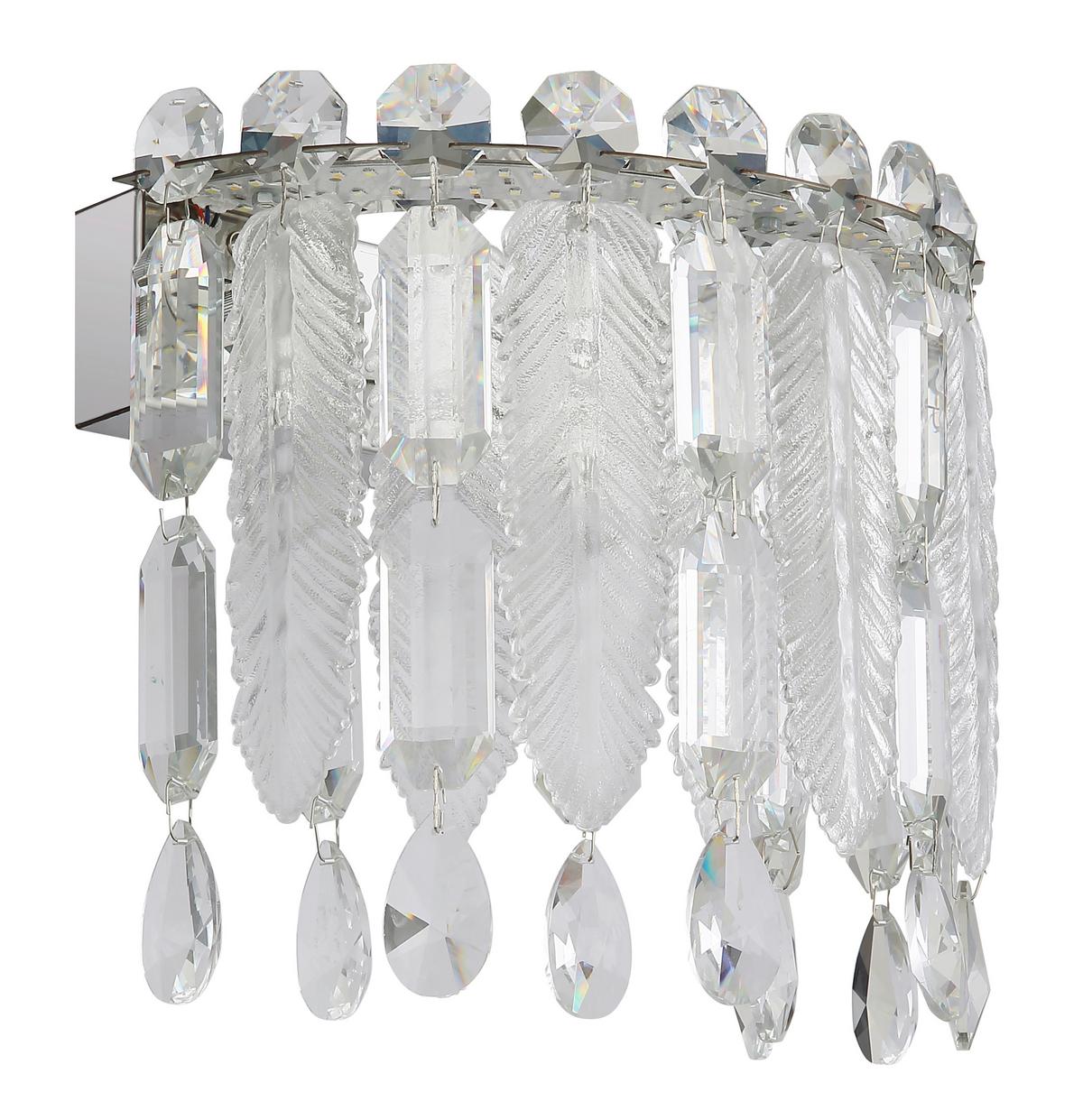LED-Wandleuchte 67176-12w - Klar/Chromfarben, KONVENTIONELL, Glas/Metall (28/17/24,5cm) - Globo