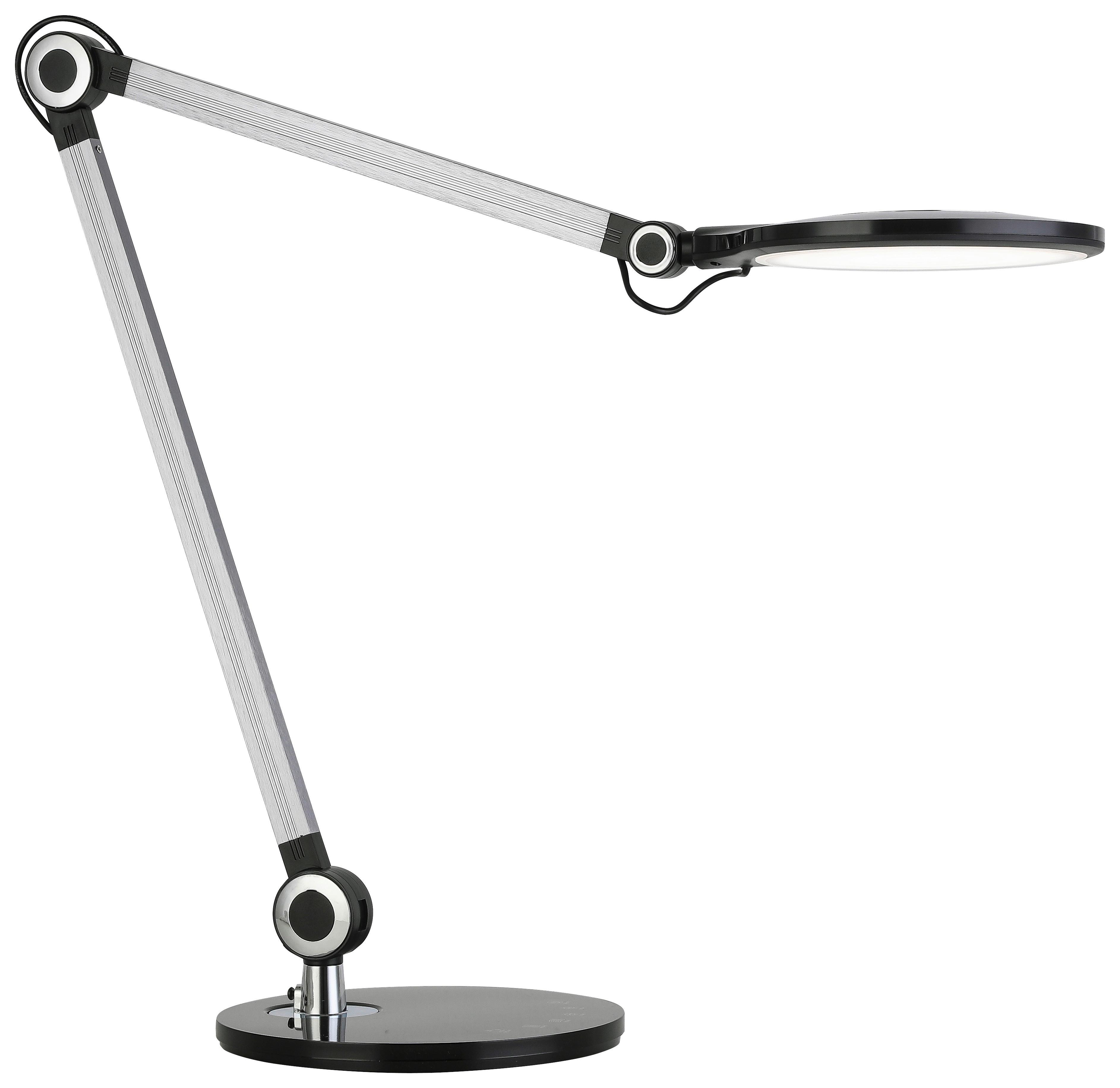 LED lampa na písací stôl Eda, vrát. LED 9W - čierna/sivá, Modern, kov/plast (20/80cm) - Mömax