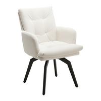 ŽIDLE S PODRUČKAMI HANNA - bílá/černá, Moderní, kov/textil (60/88/64cm) - Mömax