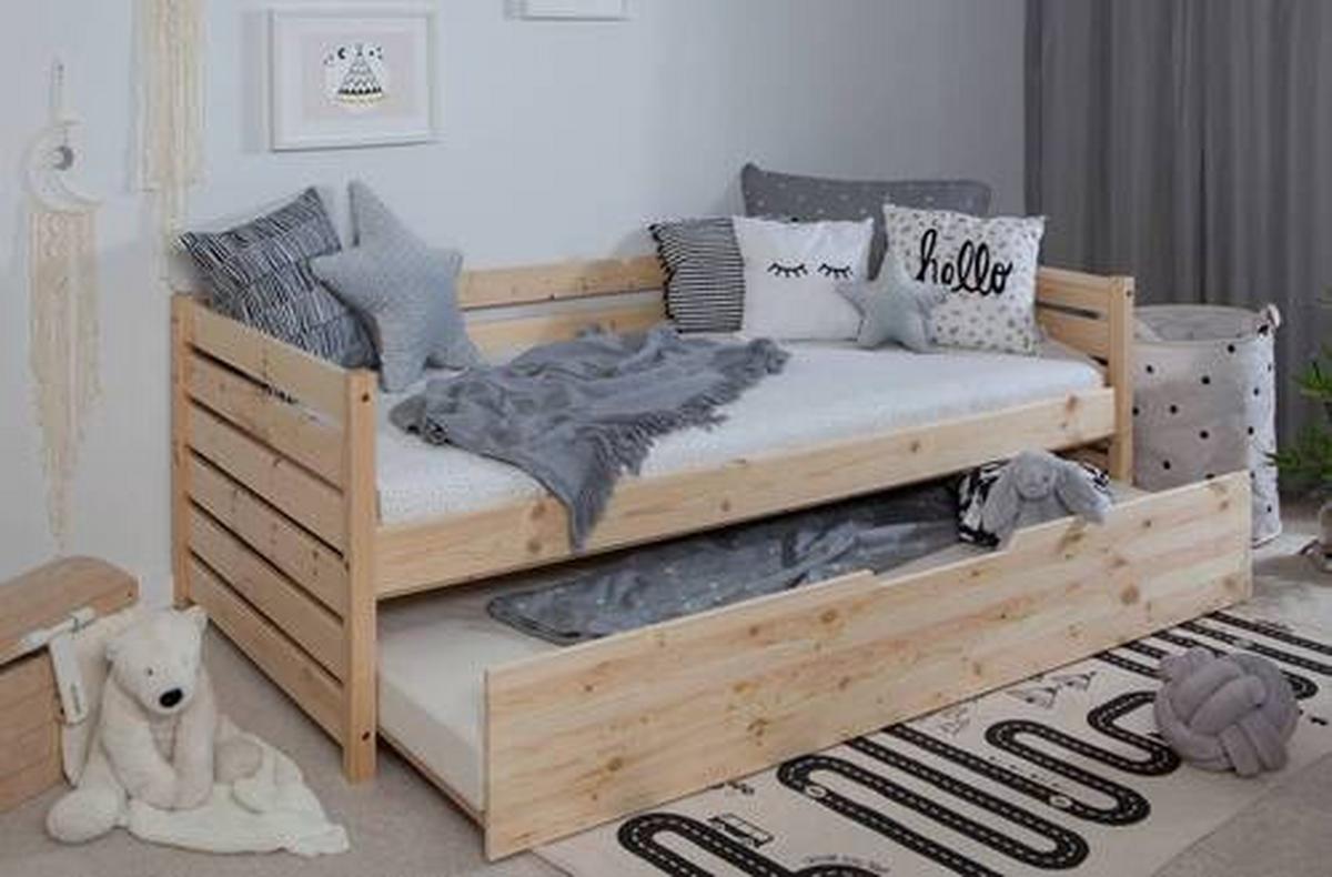 Stauraumbett Naomi - Naturfarben, MODERN, Holz (90/200cm) - MID.YOU