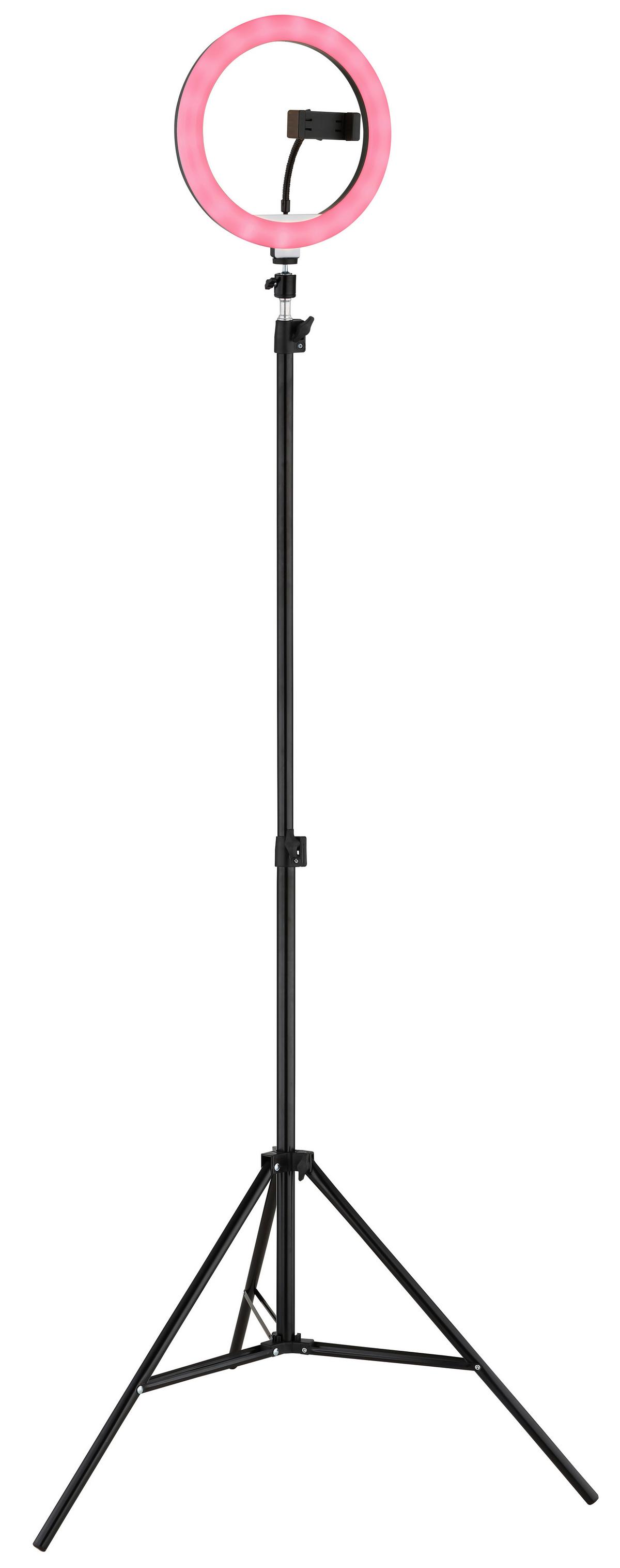 LED-STEHLEUCHTE Delgado - Opal/Schwarz, Design, Kunststoff/Metall (63/210cm) - Globo