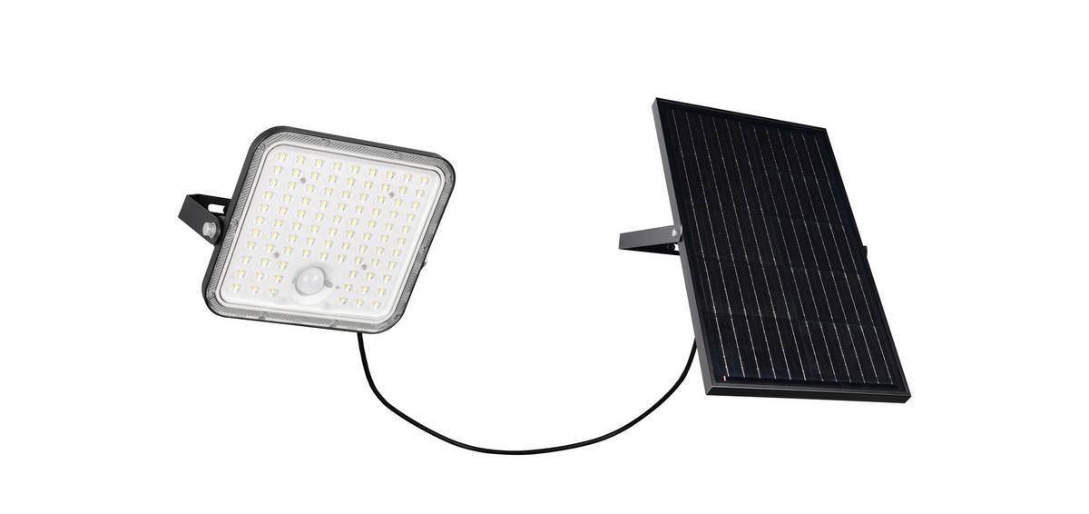 Außenwandleuchte Acora Solar Schwarz B: 19 Cm - Schwarz, KONVENTIONELL, Kunststoff (20/19/4,5cm)