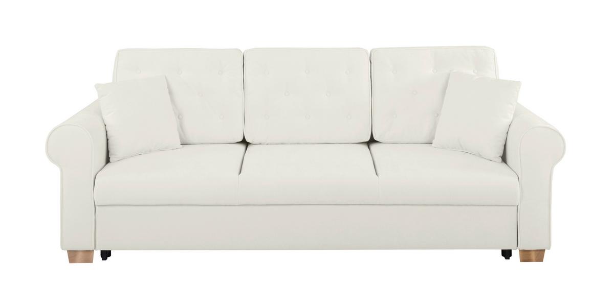 Schlafsofa Arles, Hellgrau 80 B: 240 Cm - Buchefarben/Hellgrau, Design, Textil (240/94/98cm) - MID.YOU