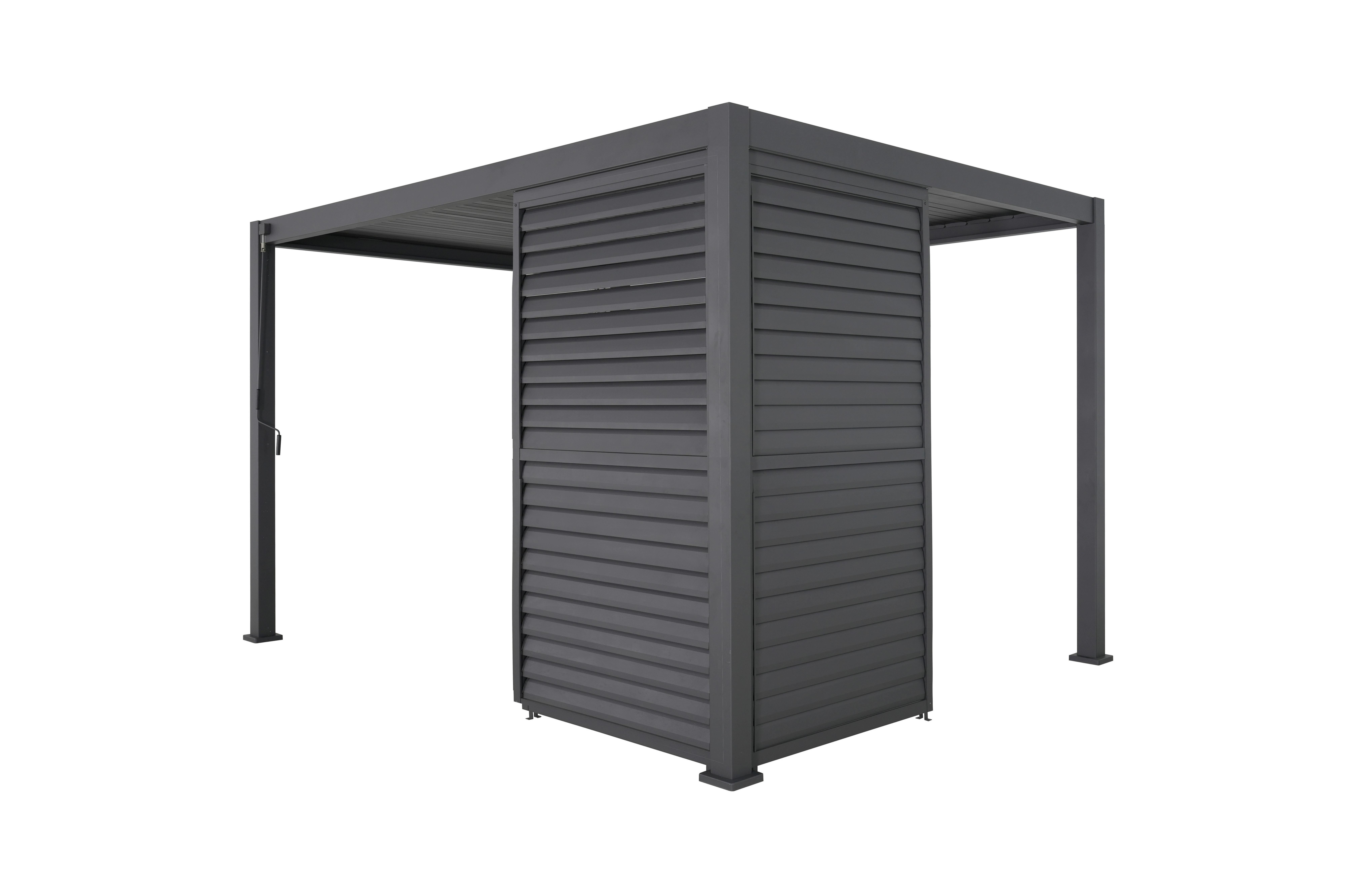Lamellenteil Deluxe/Classic Anthrazit - verstellbar - Anthrazit, MODERN, Metall (123/240/10cm) - Gardenson