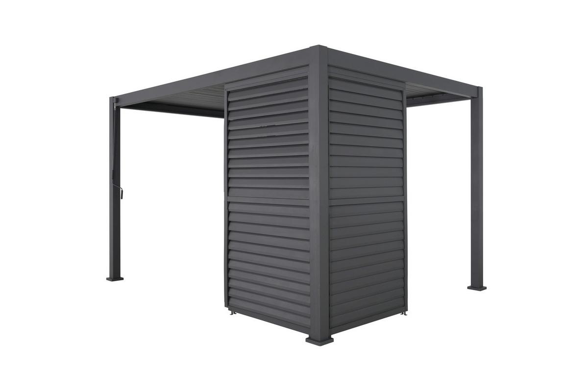 Lamellenteil Deluxe/Classic Anthrazit - verstellbar - Anthrazit, MODERN, Metall (123/240/10cm) - Gardenson