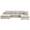 Wohnlandschaft Isona Creme Chenille - Chromfarben/Creme, Design, Textil (165/353/212cm) - Livetastic