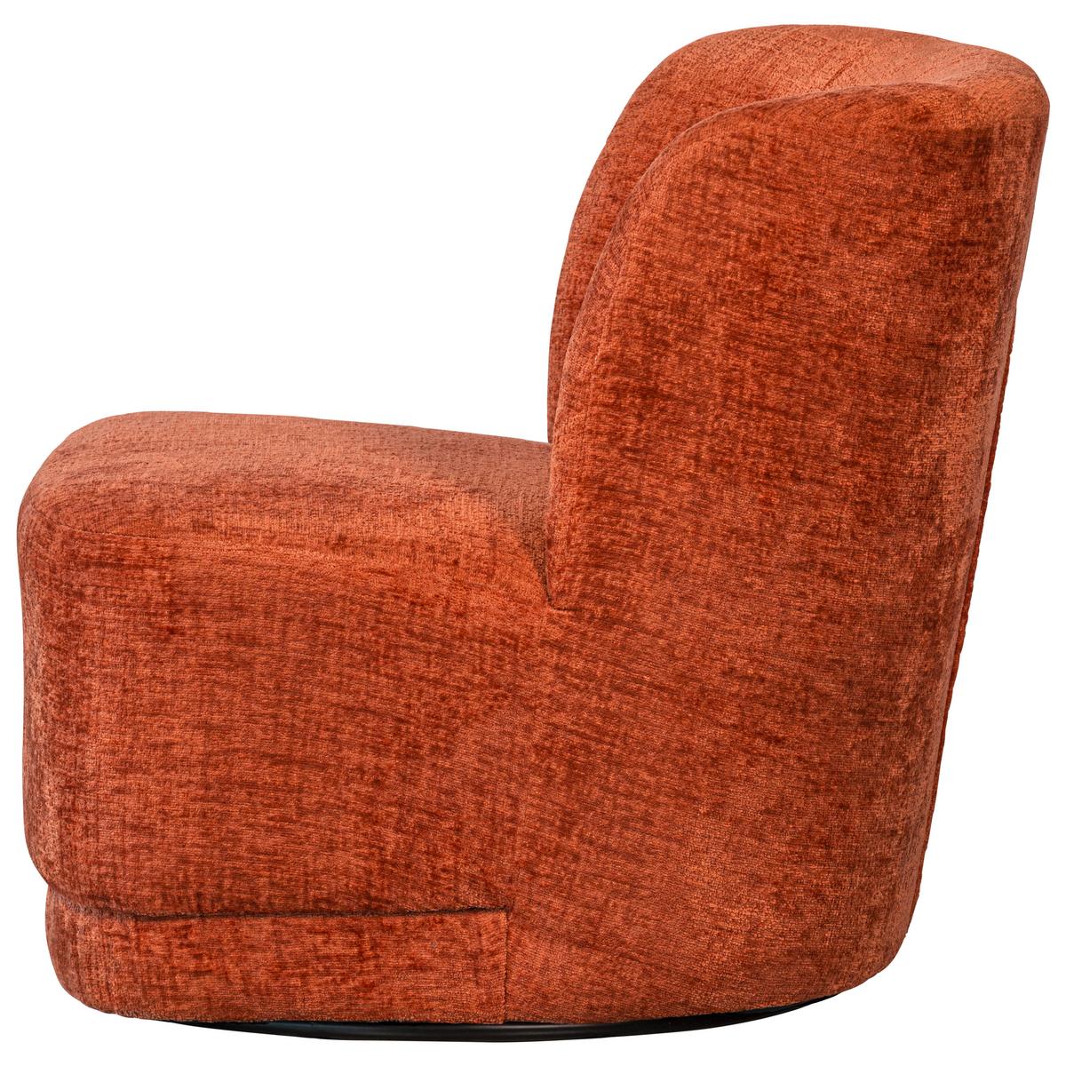 Sessel Atty Dunkelorange B: 74 Cm - Dunkelorange/Schwarz, Design, Textil (74/75/65cm) - Livetastic