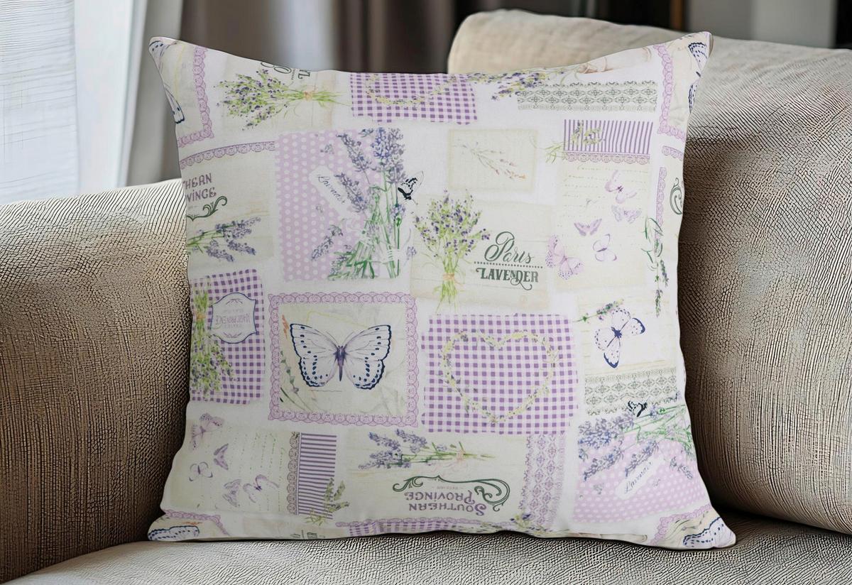 ZIERKISSEN LAVENDEL - Multicolor, ROMANTIK / LANDHAUS, Textil (45/45cm) - James Wood