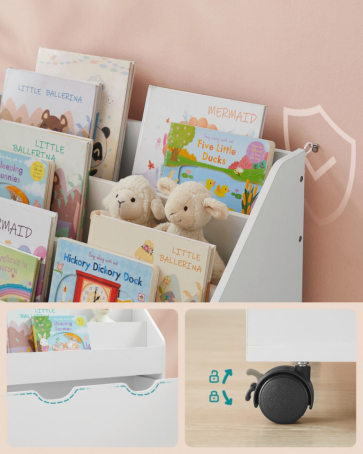 Kinderregal Toy Storage Shelf Weiß B: 62,5 cm - Weiß, MODERN, Holzwerkstoff (62,5/70/29,5cm) - MID.YOU
