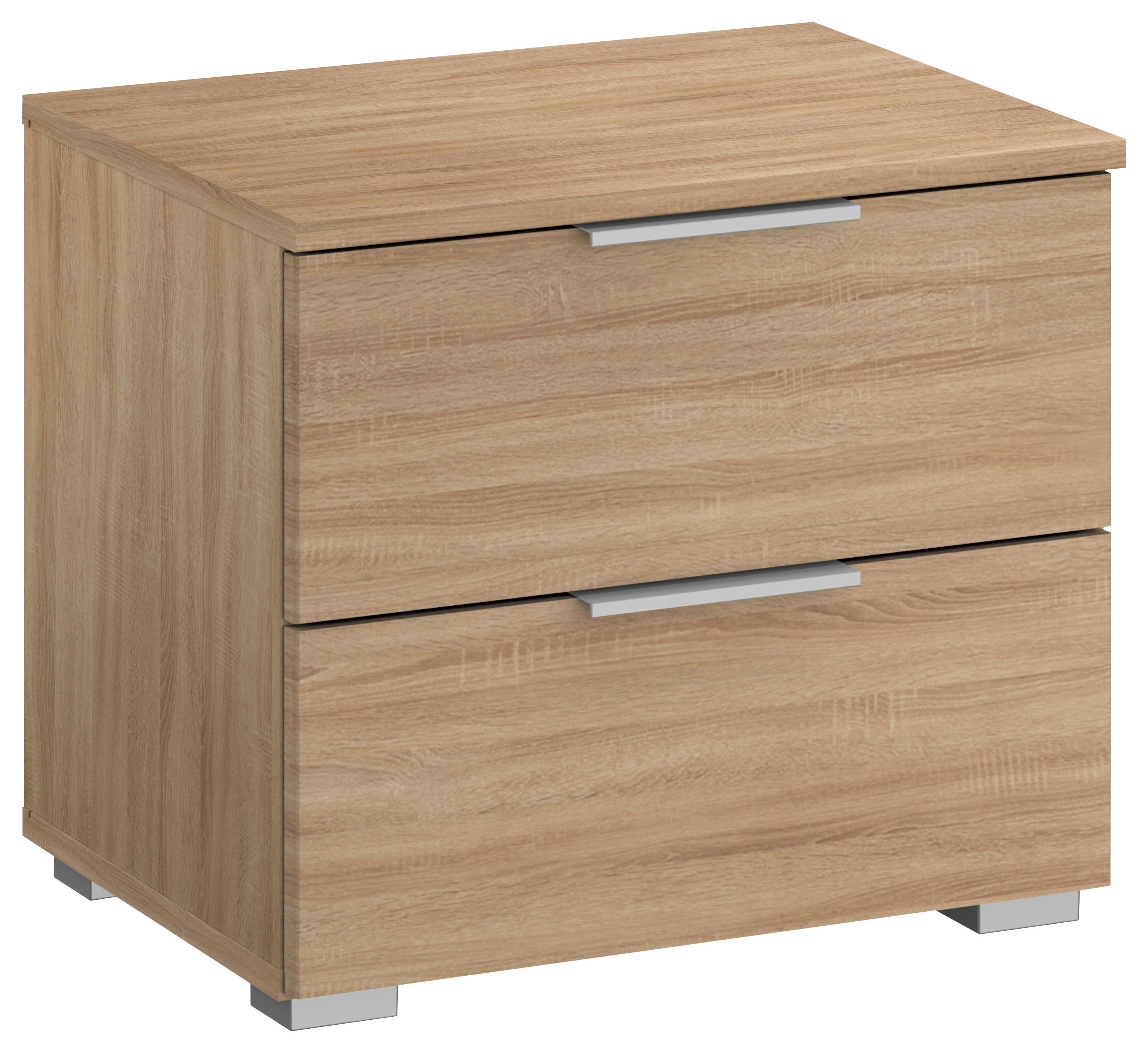 Nachtkästchen Alabama Sonoma Eiche Dekor H: 43 Cm Alabama - Alufarben/Sonoma Eiche, MODERN, Holzwerkstoff (47/43/42cm) - Rauch Möbel