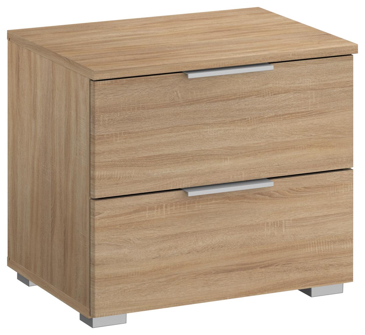 Nachtkästchen Alabama Sonoma Eiche B: 40 Cm - Alufarben/Sonoma Eiche, MODERN, Holzwerkstoff (40/42/42cm) - Rauch Möbel