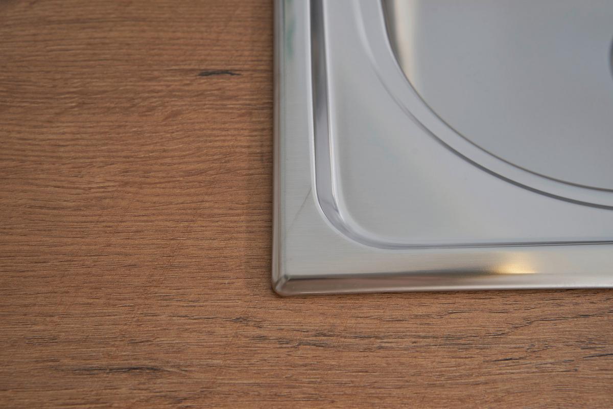 Spüle Respekta Edelstahl Bxt: 100x50 Cm - Edelstahlfarben, Trend, Metall (100/19/50cm) - Respekta