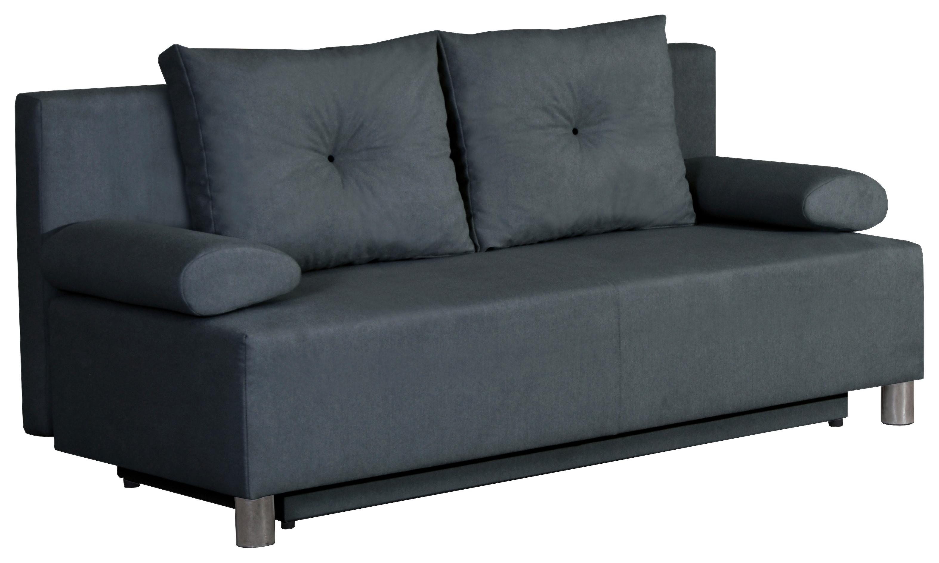 Kanapé Ibiza - szürke, Romantik / Landhaus, faalapú anyag/textil (190/90/85cm)