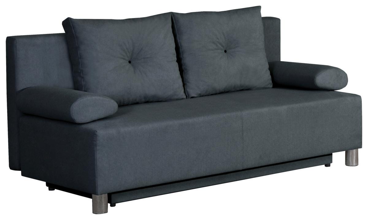 Kanapé Ibiza - szürke, Romantik / Landhaus, faalapú anyag/textil (190/90/85cm)