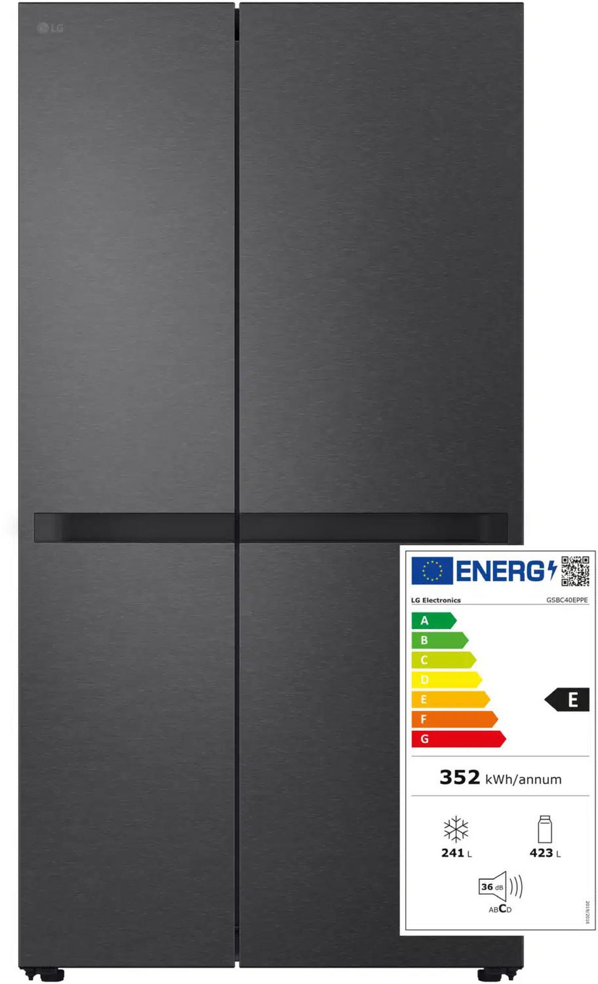 Side-By-Side Gsbc40eppe - Schwarz, Basics, Metall (92,3/179/73,5cm) - LG