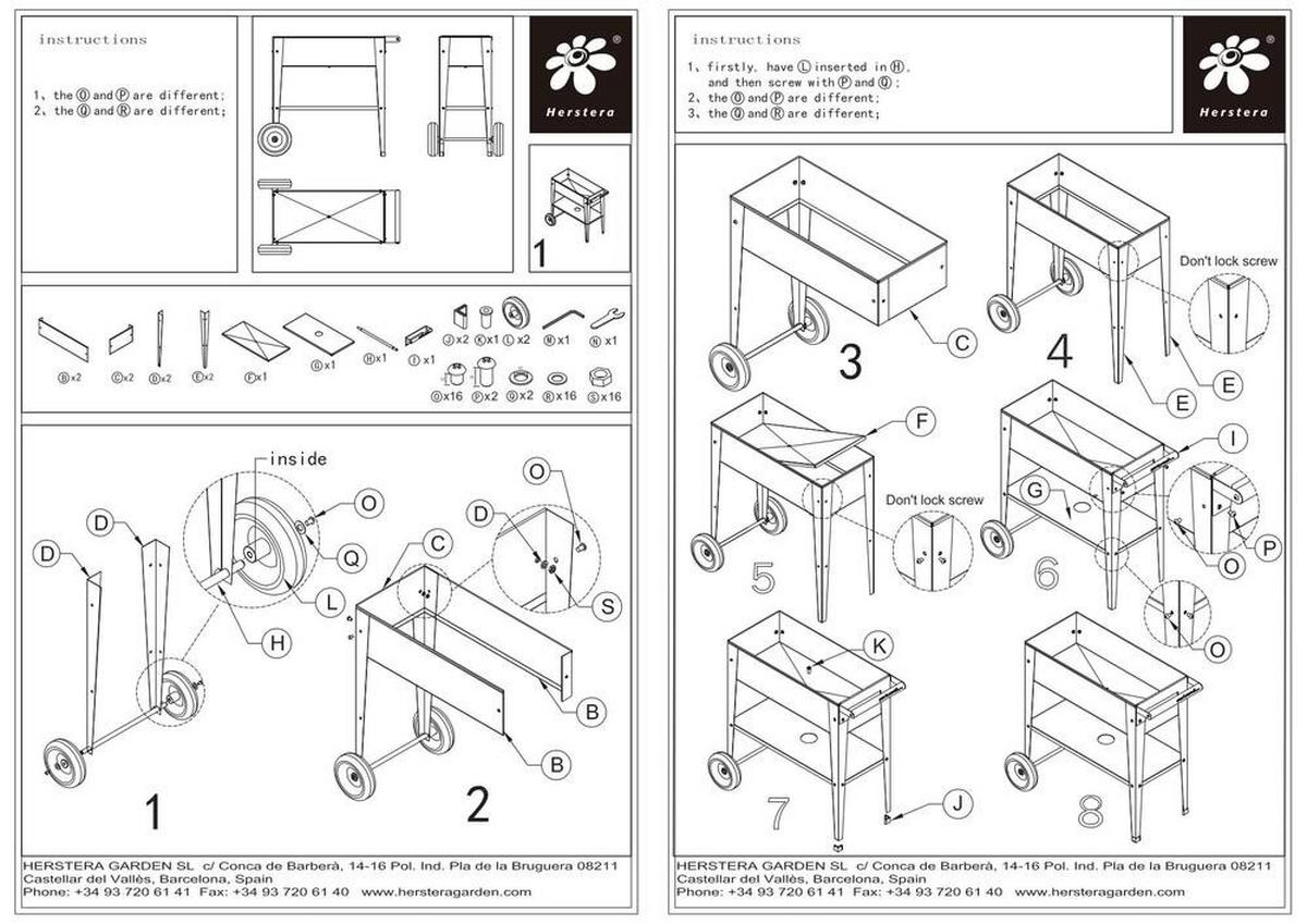 Hochbeet Kräuterfabrik Urban - Anthrazit, Basics, Metall (35/80/75cm)