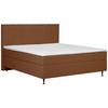 Boxspringbett Wels Terracotta 140x200 cm inkl. Topper - Terracotta/Schwarz, MODERN, Textil (140/200cm) - MID.YOU