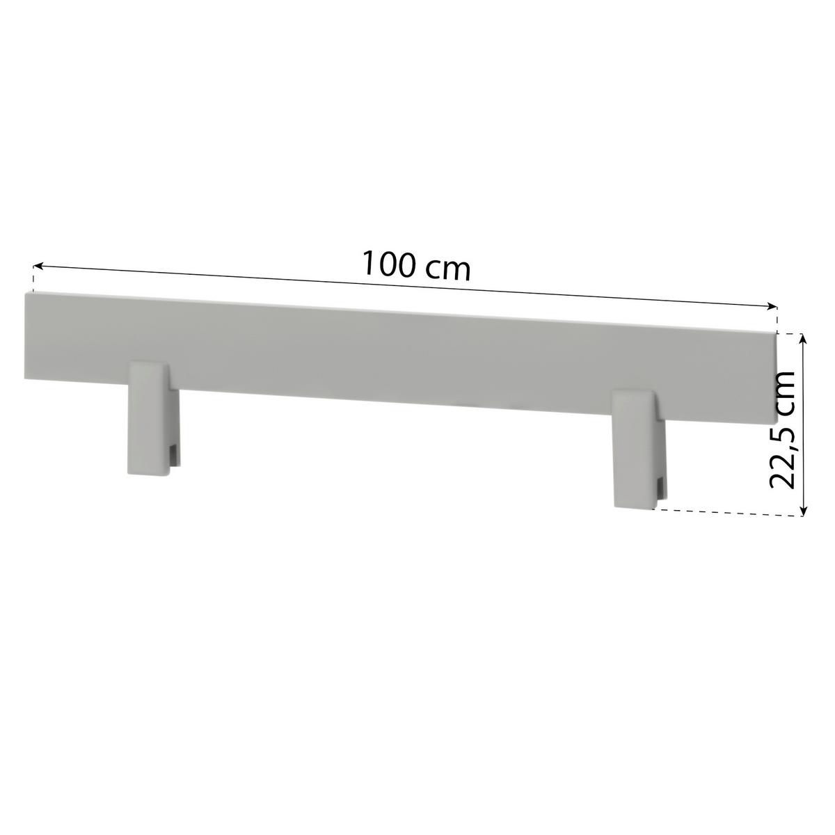 Bettschutzgitter Eco Comfort Grau, B: 100 Cm - Grau, MODERN, Holz (100/22,5/4cm) - MID.YOU