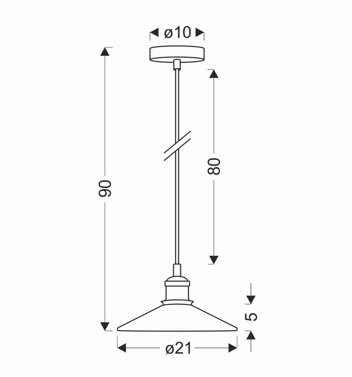 Pendelleuchte Chester 50101271 - Schwarz, KONVENTIONELL, Glas/Metall (21/21/90cm)
