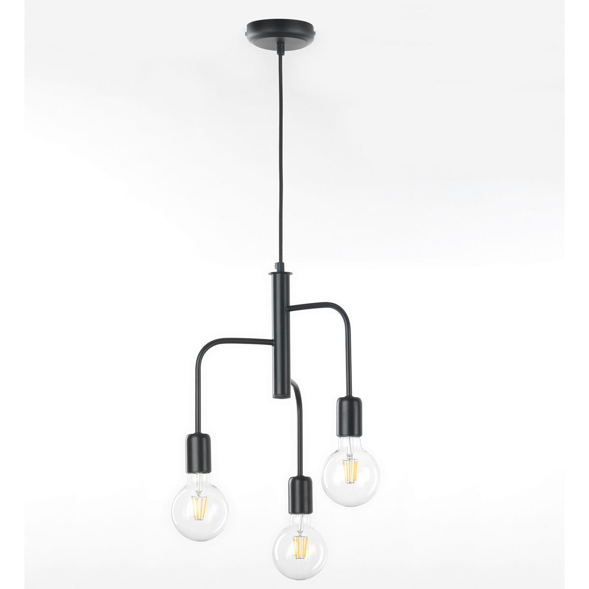 Hängeleuchte Schwarz D: 40 cm 22w - Schwarz, Design, Metall (40/140cm)
