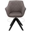 Armlehnstuhl Bellini Grau/schwarz Gepolstert - Schwarz/Grau, MODERN, Holz/Textil (60/88/57,5cm) - MID.YOU