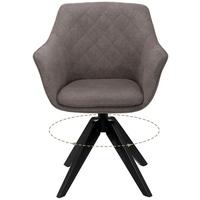 Armlehnstuhl Bellini Grau/schwarz Gepolstert - Schwarz/Grau, MODERN, Holz/Textil (60/88/57,5cm) - MID.YOU