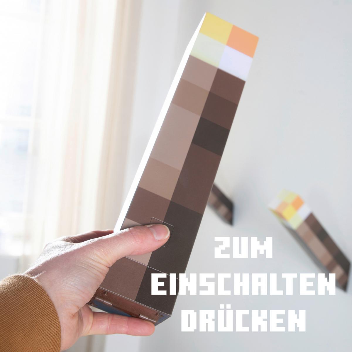Nachttischleuchte Minecraft Fackel - Braun, Kunststoff (5,6/28/5,6cm)