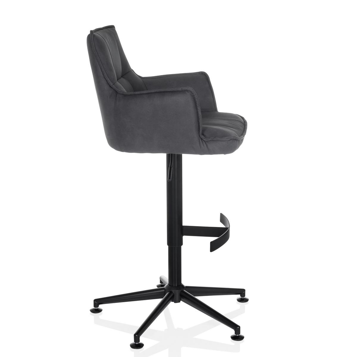 Barhocker Soalo Life High Anthrazit B: 55 Cm - Anthrazit/Schwarz, MODERN, Kunststoff/Textil (55/93/56cm) - MID.YOU