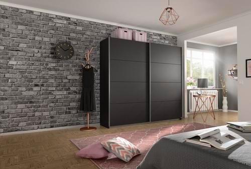 Schwebetürenschrank 226cm Belluno, Grau Metallic - Grau, MODERN, Holzwerkstoff (226/230/62cm) - Rauch Möbel