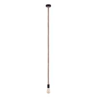 Hängeleuchte 69029h - Schwarz/Braun, Natur, Naturmaterialien/Metall (6/166cm) - Globo