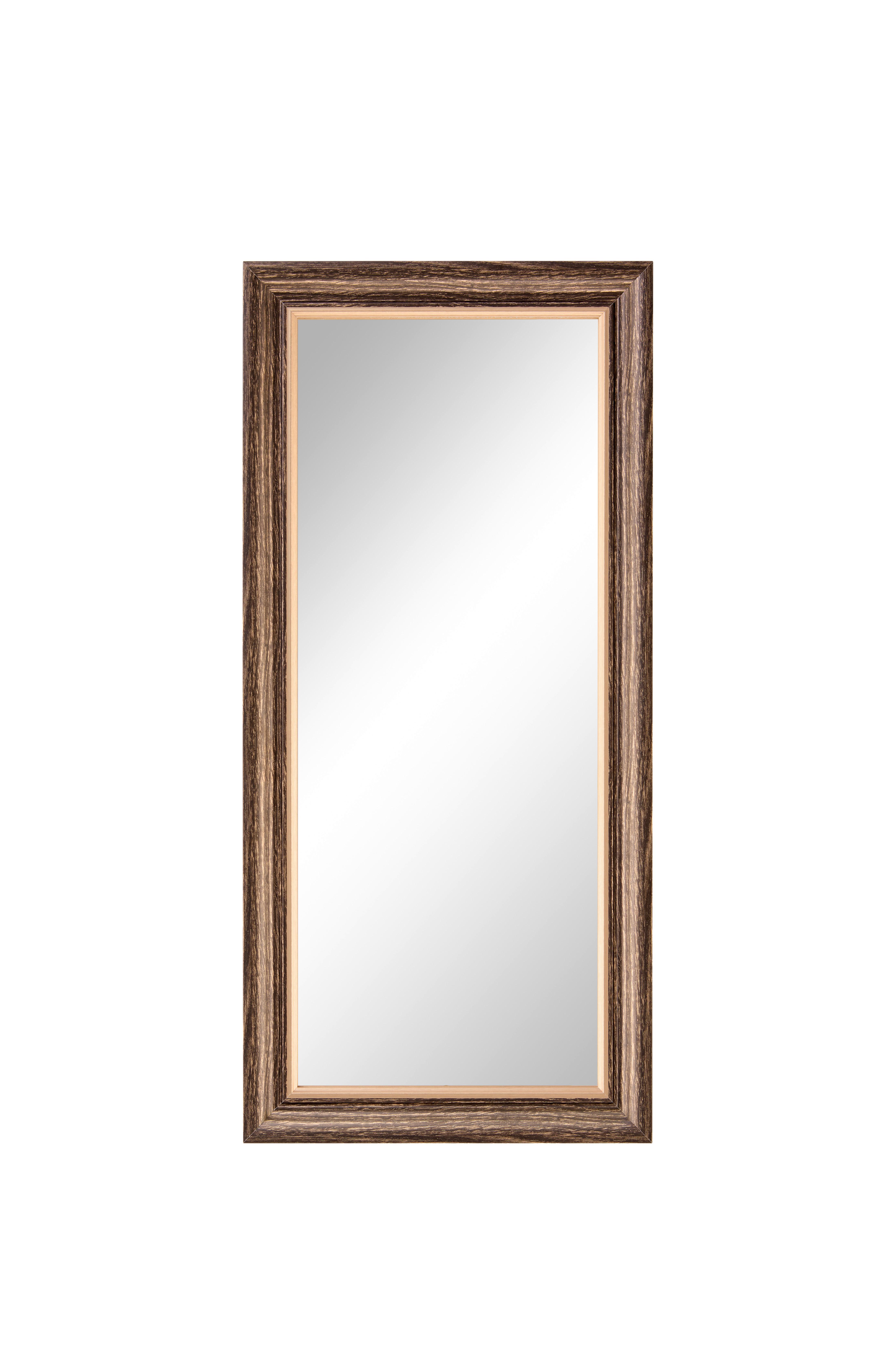 Wandspiegel Ella Braun/goldfarben Bxh: 72x34 Cm - Goldbraun/Braun, MODERN, Glas/Holzwerkstoff (72/34cm)