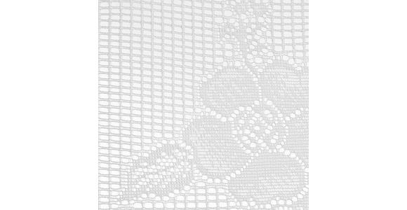 Kurzgardine Transparent Lace Bxl: 150x50 Cm Blumenmotiv - Weiß, KONVENTIONELL, Textil (150/50cm) - Ondega
