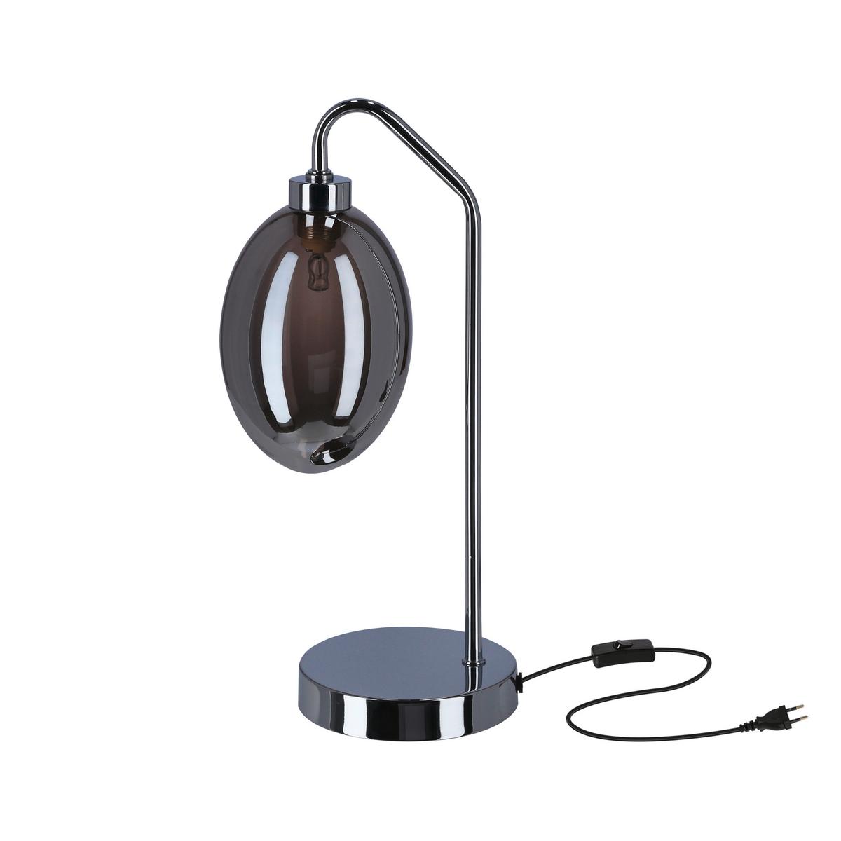 Tischleuchte 50501224 Lukka - Chromfarben/Edelstahlfarben, Design, Glas/Metall (13/16/36cm)