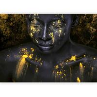 Fototapete Gelb Schwarz B: 400 Cm - Gelb/Schwarz, Basics, Textil (400/280cm) - artgeist