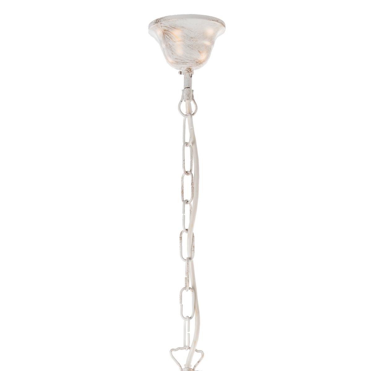 KRISTALL-HÄNGELEUCHTE 4670/8A - Weiß, KONVENTIONELL, Glas/Metall (70/70/105cm)