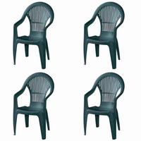 Gartensessel Stapelbar Kunststoff - Grün, KONVENTIONELL, Kunststoff (54/93/57cm) - Siena Garden