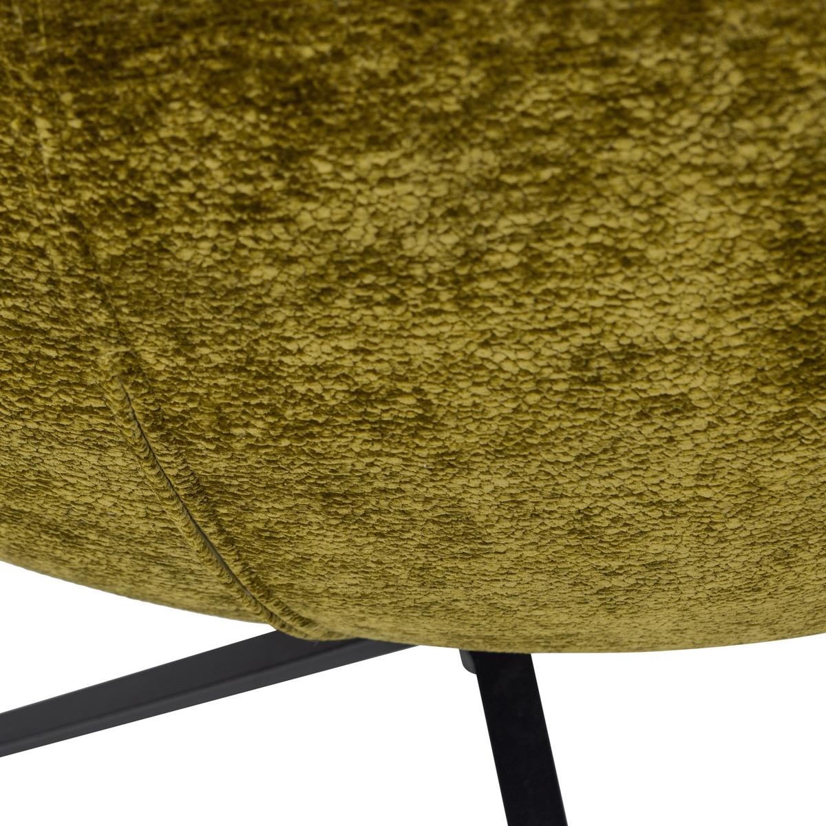 SESSEL Maudi Grün B: 74cm - Schwarz/Grün, MODERN, Textil/Metall (74/84/86cm) - Livetastic